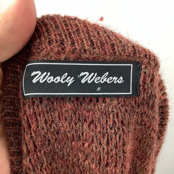 Wooly Webers Rust Colored Alpaca Open Cardigan Sweater - Picture 3 of 6